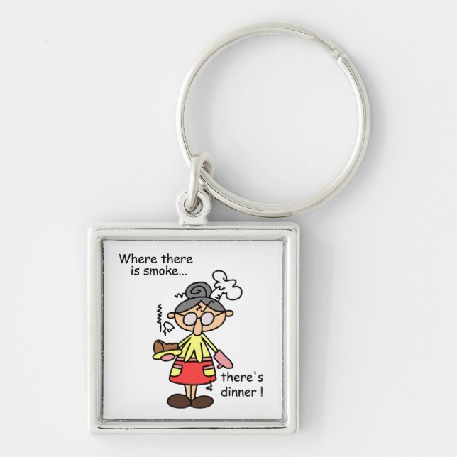 Porte-clés Fumée et T-shirts et cadeaux de dîner (Devant)