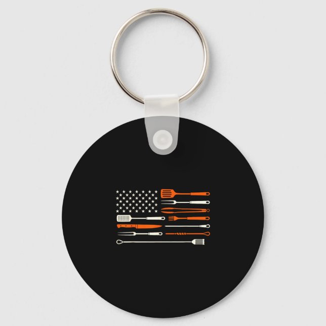 Porte-clés Fumeur de barbecue barbecue chef outils de grillad (Recto)