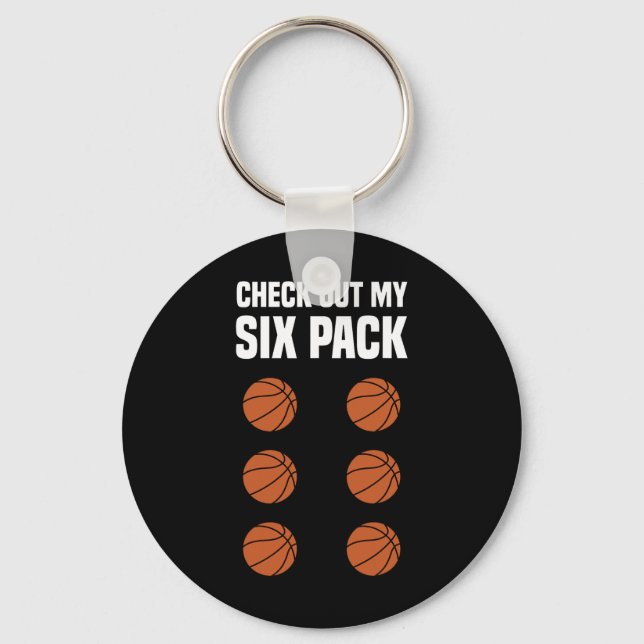 Porte-clés Fun Basketball Six Pack Joueur De Basketball (Recto)
