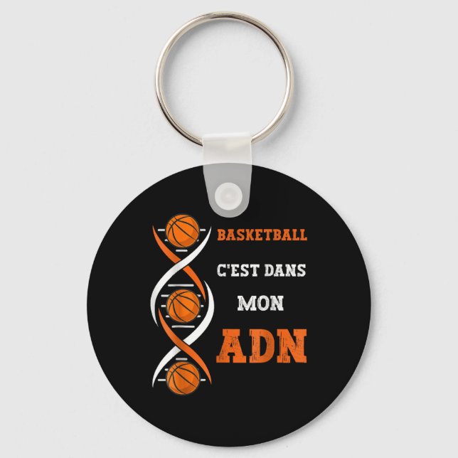 Porte-clés Fun Basketball Son Dans Mon Dna Basketball (Recto)