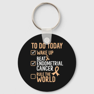 Porte-clés Fun Beat Endometrial Cancer Rule The World - Survi
