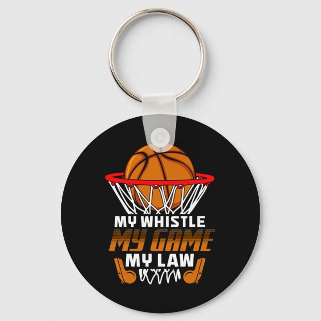 Porte-clés Fun Bysketbyll Citations d'arbitre Cadeau I Hoops  (Recto)