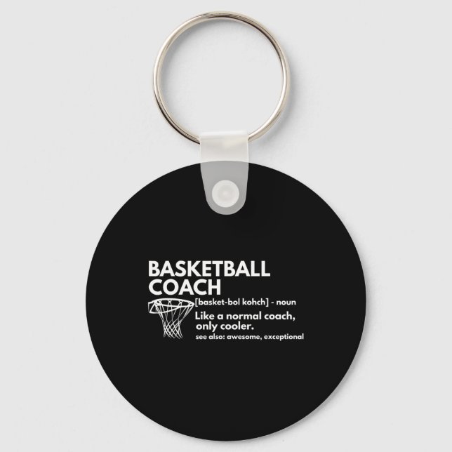 Porte-clés Fun Bysketbyll Coach Définition Coaching Cadeau (Recto)