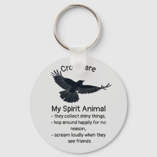 Porte-clés Fun Crows Bird Spirit Animal Humour Citation Totem