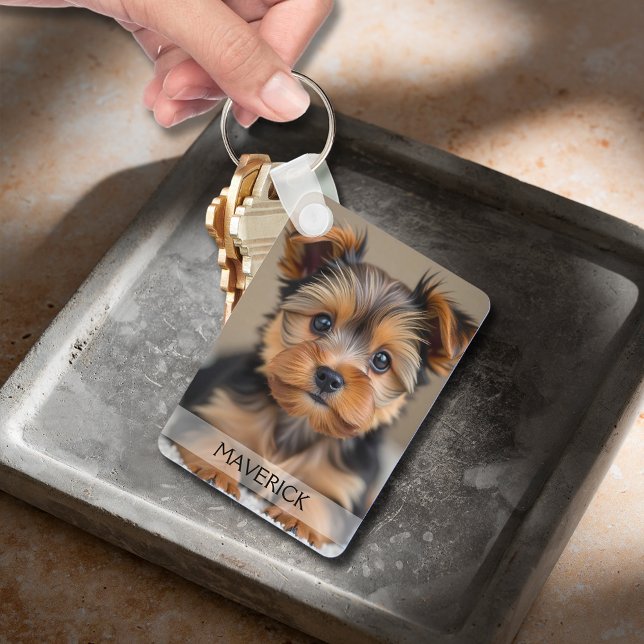Porte-clés Fun Dog Photo Double Sided Aluminum (Fun dog photo double-sided aluminum keepsake keychain)