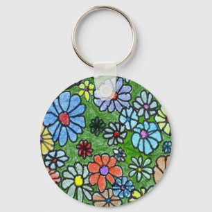 Porte-clés "Fun Floral #2" Porte - clé floral