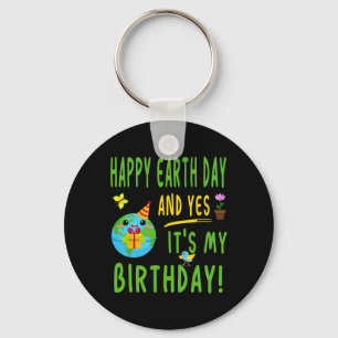 Porte-clés Fun Jour des terres fête d'anniversaire - 22 avril
