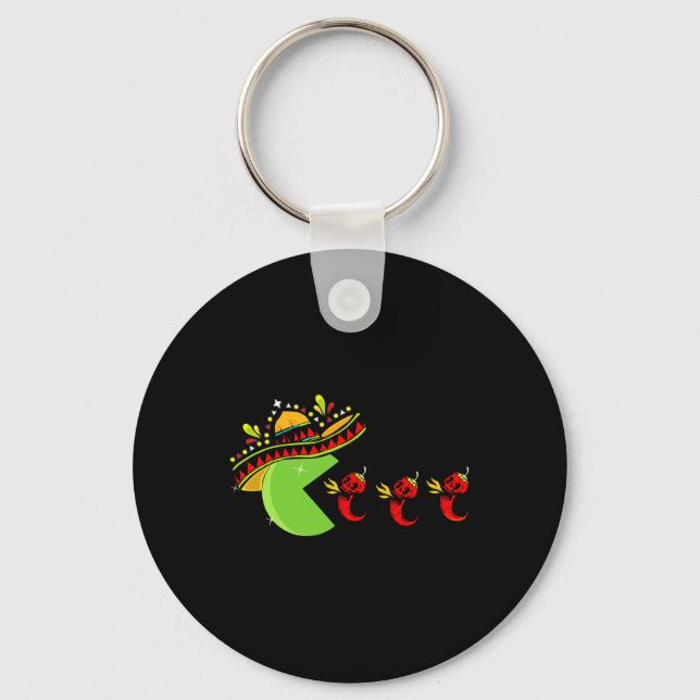 Porte-clés Fun Mexicain Sombrero Manger Pepper Chaud Skuls Ci (Recto)