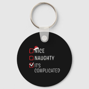 Porte-clés Fun Naughty Nice Noël Famille Pajama Hommes Femmes