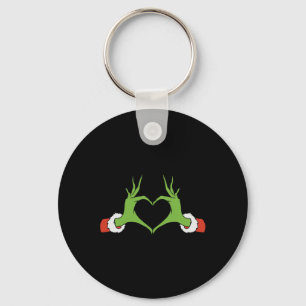 Porte-clés Fun Noël Mains Faire Coeur Amusant Noël