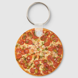 Porte-clés Fun Novelty Cool Food Pizza Theme Kitchen