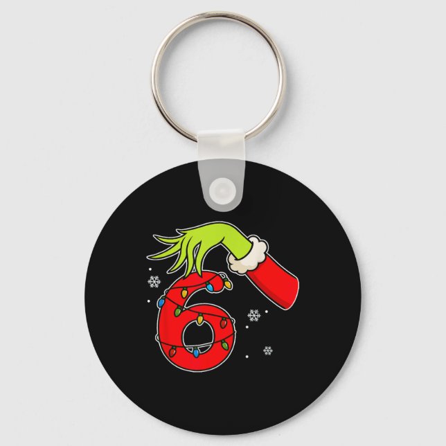 Porte-clés Fun numéro 6 Noël 67 Six Sept Mème Xmas Hommes  (Recto)