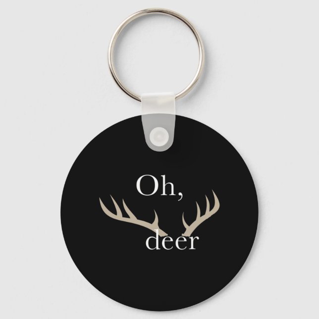Porte-clés Fun Oh Deer chasse pour chasseurs (Recto)