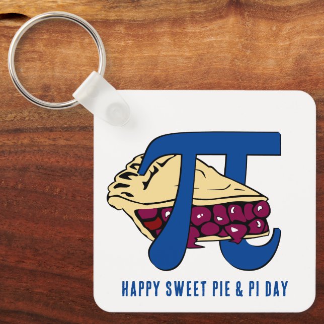 Porte-clés Fun Sweet Cherry Pie HAPPY PI DAY  (Recto)