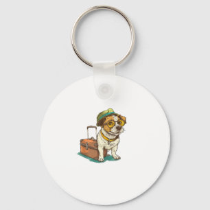 Porte-clés Fun Travellers Chien avec sac Graphic pour valise