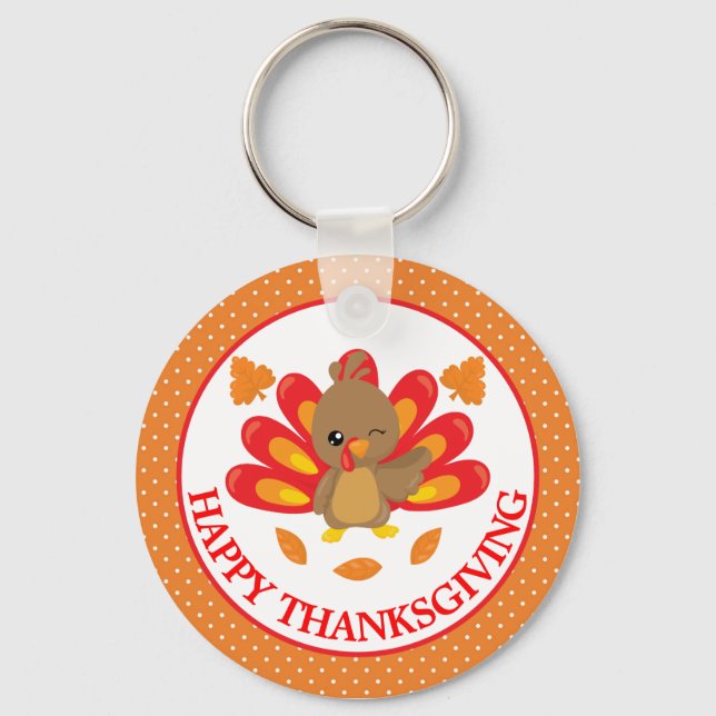 Porte-clés Fun Turkey Thanksgiving (Recto)
