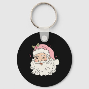 Porte-clés Fun Vintage Pink Santa Claus Pink Noël Hommes de N