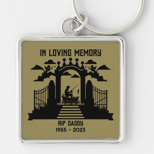 Porte-clés Funérailles de pêche en mémoire (Devant)