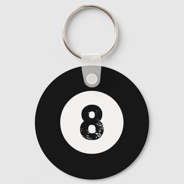 Porte-clés Funky 8 Ball Magic Billard Pool Lazy Halloween C (Recto)