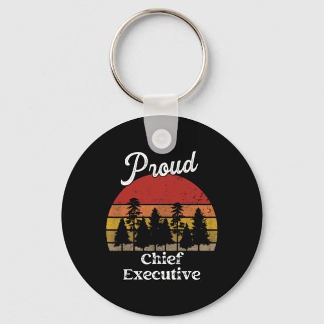 Porte-clés Funky Chief Executive Shirts Job Title Professions (Recto)