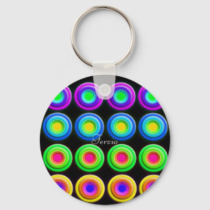 Porte-clés Funky Colorful 3D Circles