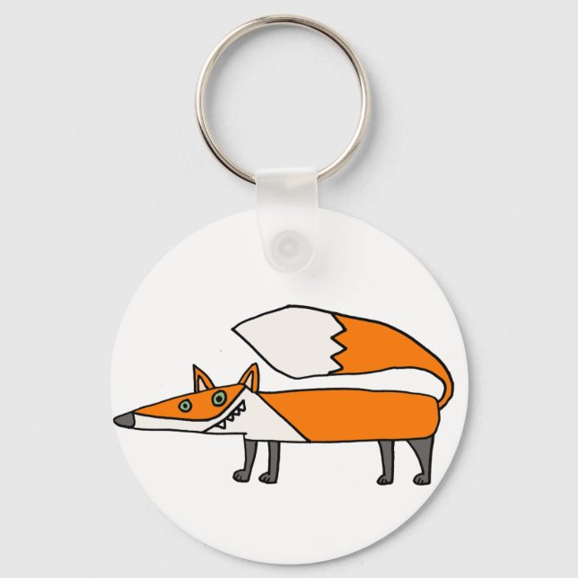 Porte-clés Funky Red Fox Art (Recto)