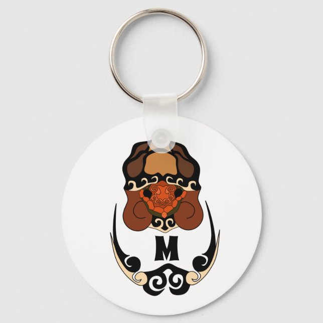 Porte-clés Funky Tortoise Chilling Monogramme (Recto)