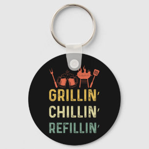 Porte-clés Funky Vintage Grill Papa - Grillades Recharge de r