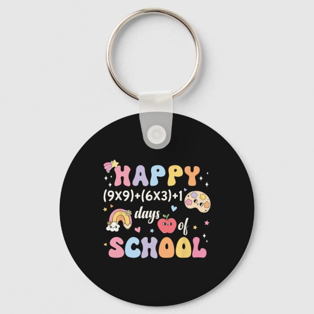 Porte-clés Funny 100th Day Math Formula 100 Days Of School Ma (Recto)