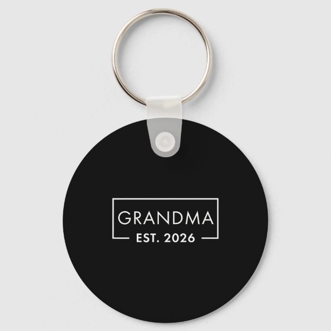 Porte-clés Funny 1st Time Grandma Est 2026 New Grandma  (Recto)