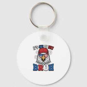 Porte-clés Funny 4th of July Eagle Bruh Maillot Patriotique C