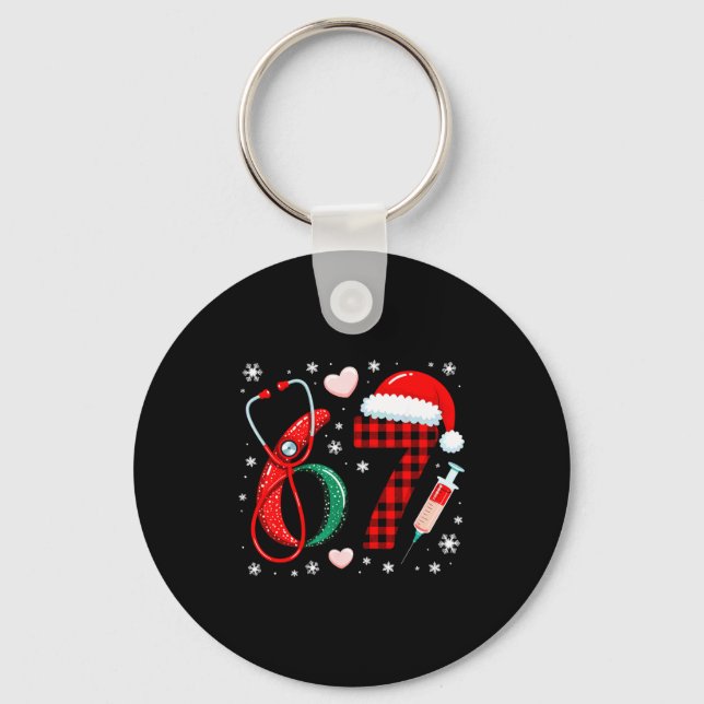 Porte-clés Funny 67 Meme Nurse Six Seven Nursing Festive Chri (Recto)