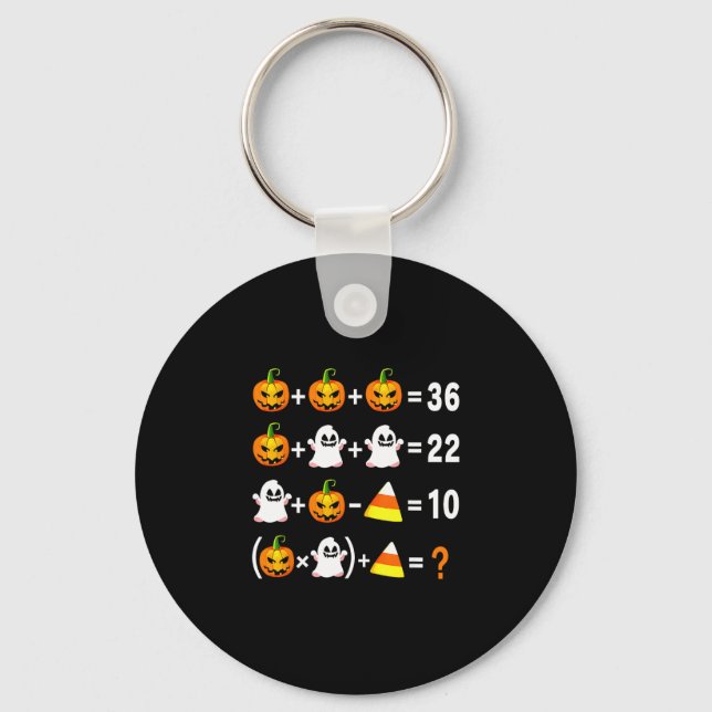 Porte-clés Funny 67 Meme Pumpkin Ghost Math Teacher Halloween (Recto)