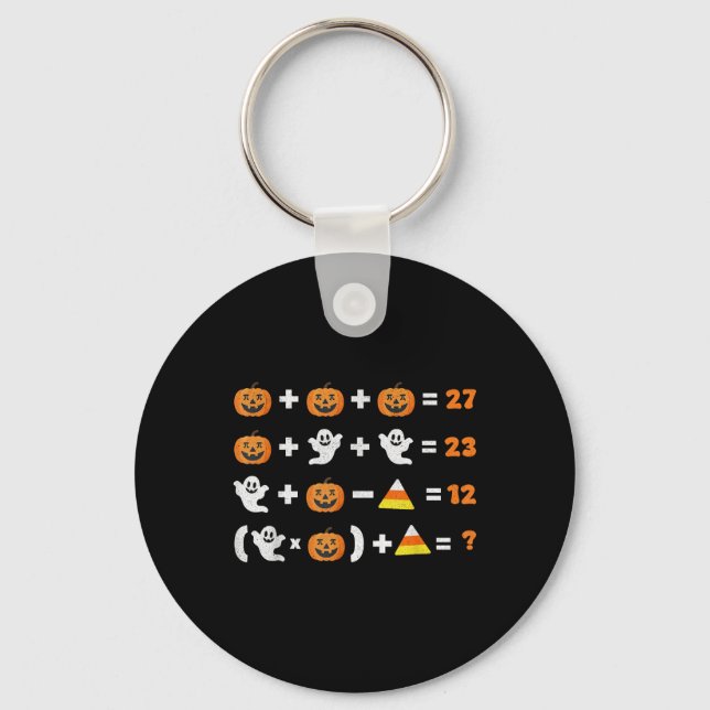 Porte-clés Funny 67 Meme Pumpkin Ghost Math Teacher Halloween (Recto)