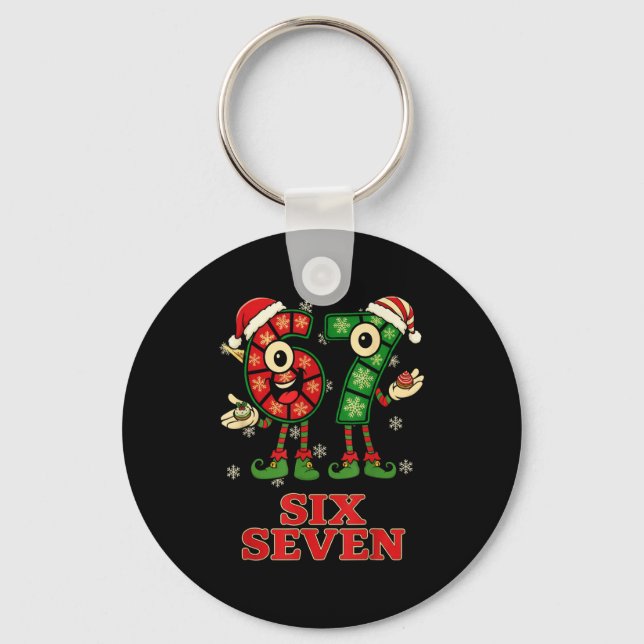 Porte-clés Funny 67 Six Seven 6-7 Italian Christmas Holiday W (Recto)