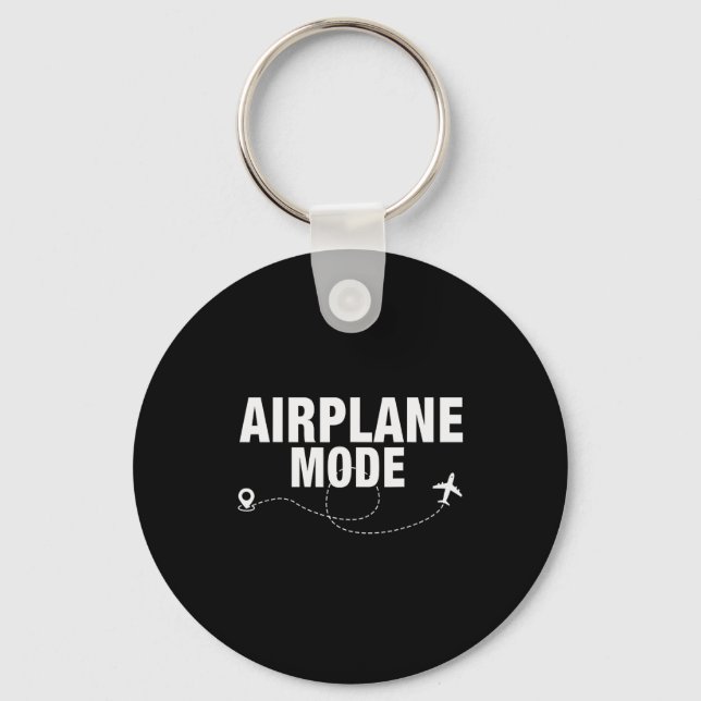 Porte-clés Funny Airplane Mode Flying Traveler Gift  (Recto)