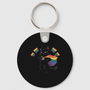 Porte-clés Funny Ally Chat Rainbow Gay pride Mois Lgbtq