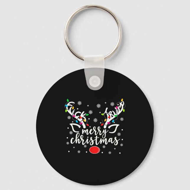 Porte-clés Funny Anti Trump Christmas Reindeer Funny Feminist (Recto)