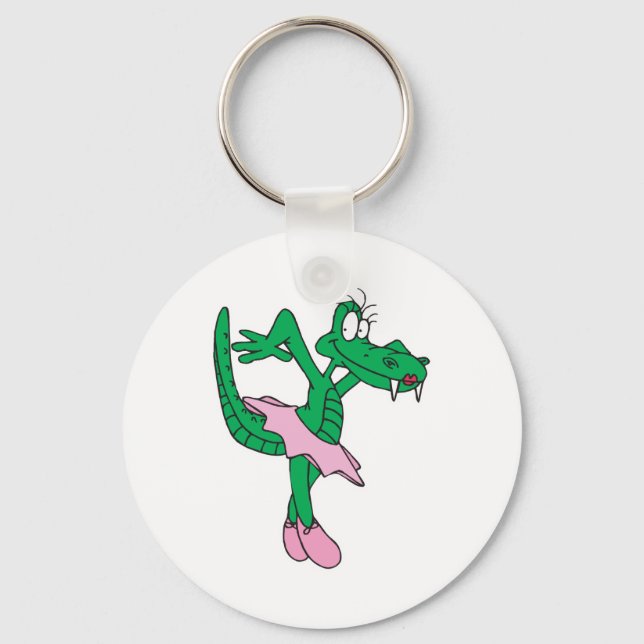 Porte-clés funny ballerina alligator (Recto)