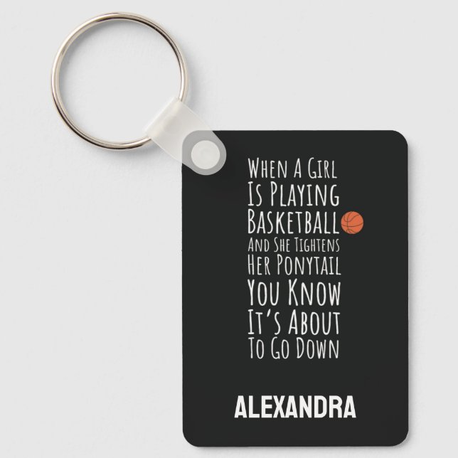 Porte-clés Funny Basketball For Her Teen Girls Women Player (Recto)