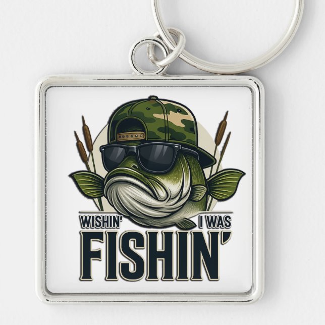 Porte-clés Funny Bass Fishing  (Devant)
