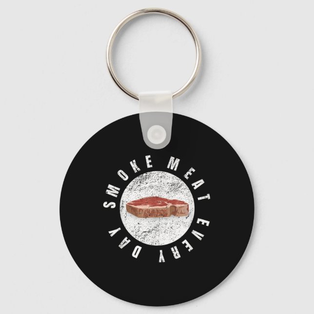 Porte-clés Funny Bbq Smoker Accessoire Pitmaster Papa Grillin (Recto)