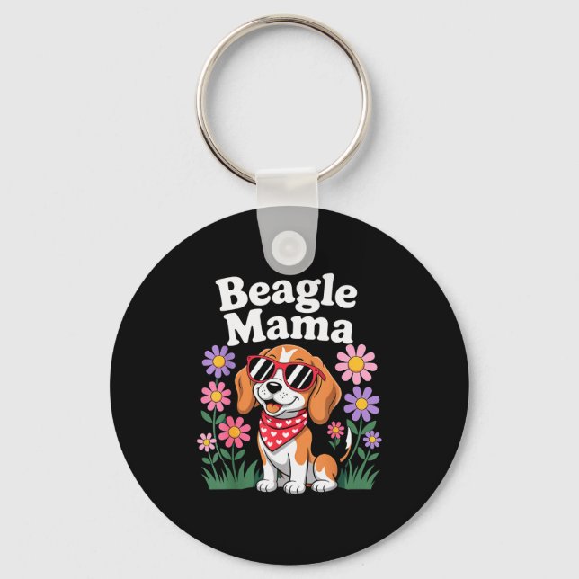 Porte-clés Funny Beagle Art For Women Girls Mom Beagle Dog Lo (Recto)
