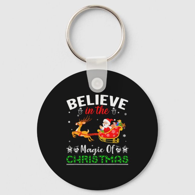 Porte-clés Funny Believe In The Magic Of Christmas  (Recto)