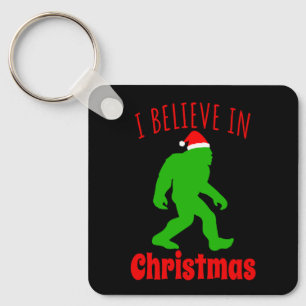 Porte-clés Funny Bigfoot Je Crois En Noël