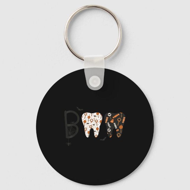 Porte-clés Funny Boo Halloween Candy Dentist Teeth Men Women  (Recto)