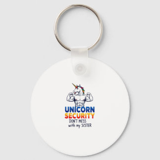 Porte-clés Funny Brother Unicorn Security Dont Mess With My S