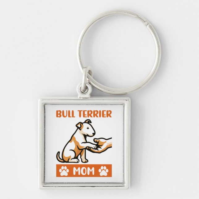 Porte-clés Funny Bull Terrier Chien (Devant)