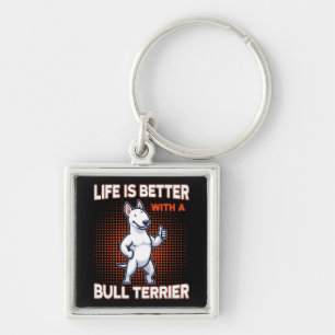 Porte-clés Funny Bull Terrier Porte - clé de chien
