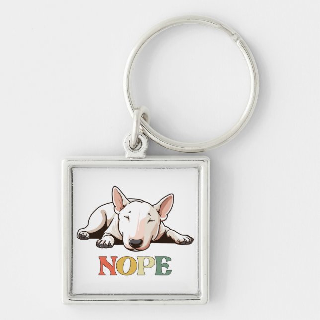 Porte-clés Funny Bull Terrier Porte - clé de chien (Devant)